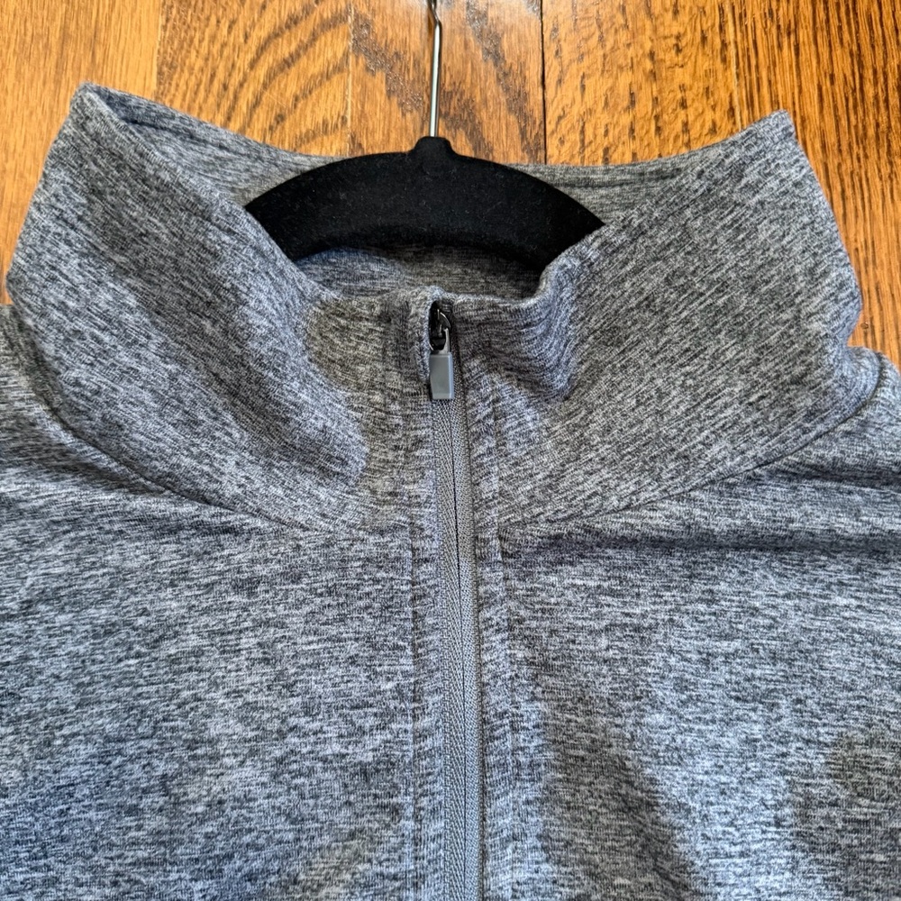Quince Flowknit Performance Half-Zip Heather Gray… - image 3